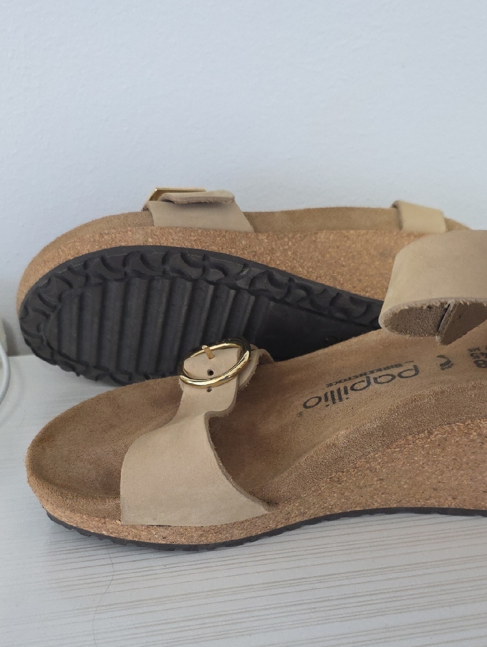 Birkenstock Tan Wedge Sandals - Picture 5 of 6